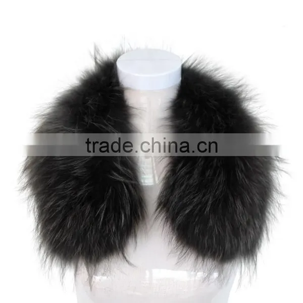 Myfur Wholesale Customized Short Raccoon Fur Neck Collar photo-2