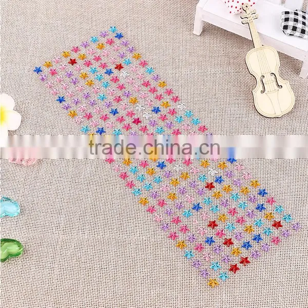 Multcolor Mobile Phone Sticker Acrylic Decoration Sticker Children DIY Crystal Sticker Star Shape Sticker photo-5
