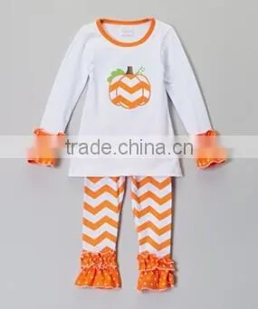 Baby Girls Halloween Outfits Kids Pumpkin Outfits Halloween Boutique Outfits Girls Halloween Sets Girls Halloween Pants Sets photo-5