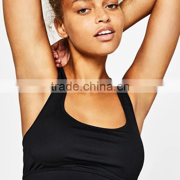 New Technical Top With Slogan Women's Black Racerback Sports Tank Tops photo-2