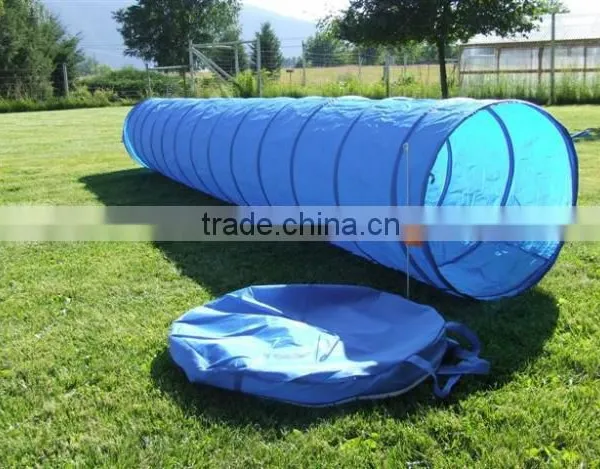 Long Blue Oxford Cat Tunnel With Handing Bag for Pets Traning Toy photo-3