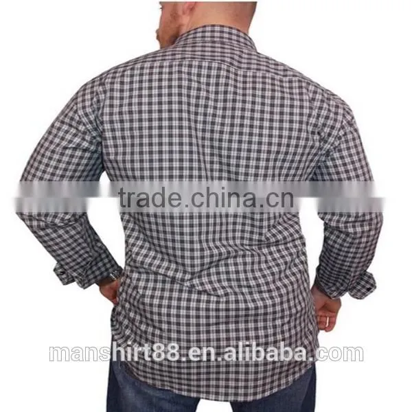 2016 New Wholesale Long Sleeve Plaid Formal Casual Custom Mens Casual Dress Shirts photo-4