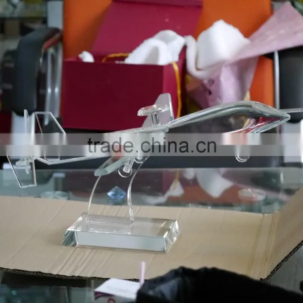 Crystal Airplane Model With Logo and Text Engraved Free photo-2
