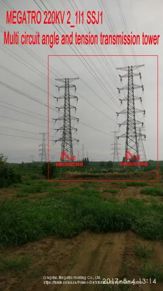 MEGATRO 220KV 2_1I1 SSJ1 Multi Circuit Angle and Tension Transmission Tower photo-3