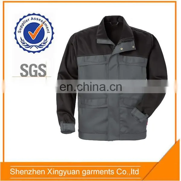 Hot Sale Poly Cotton Gray Color Work Mens Jacket for Industrial photo-2