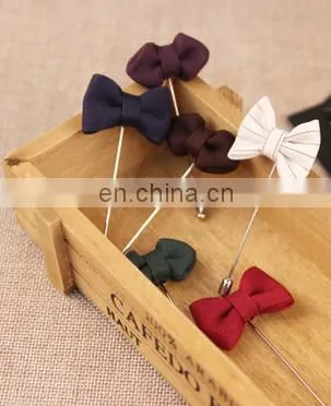 Men's Business Suit Fabric Bowtie Brooch Pin