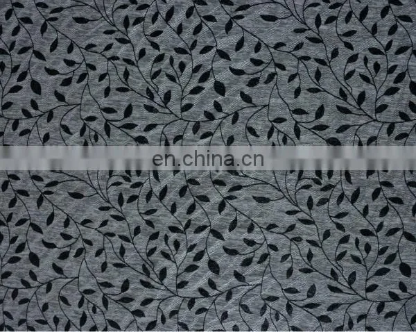 2014 Cation Jacquard Leaf Print Like Foil Fabric photo-2