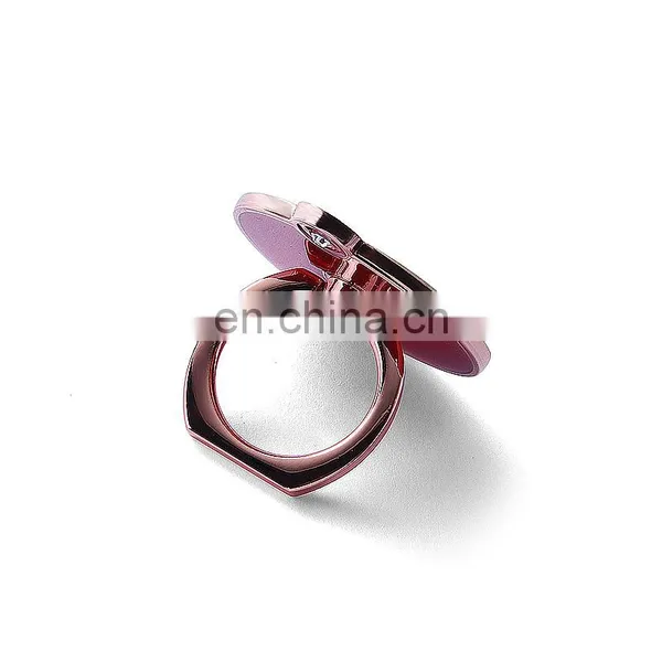 Custom Crystal Red Round Metal Mobile Phone Ring Holders Wholesale photo-3