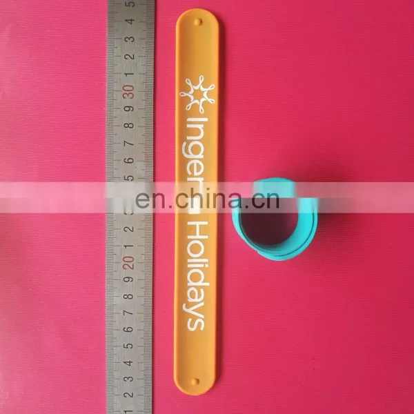 Printed Silicone Slap Wristband With Customized Color