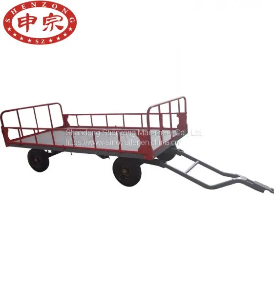 Turntable solid tire 2000kgs airport baggage trailer for sale