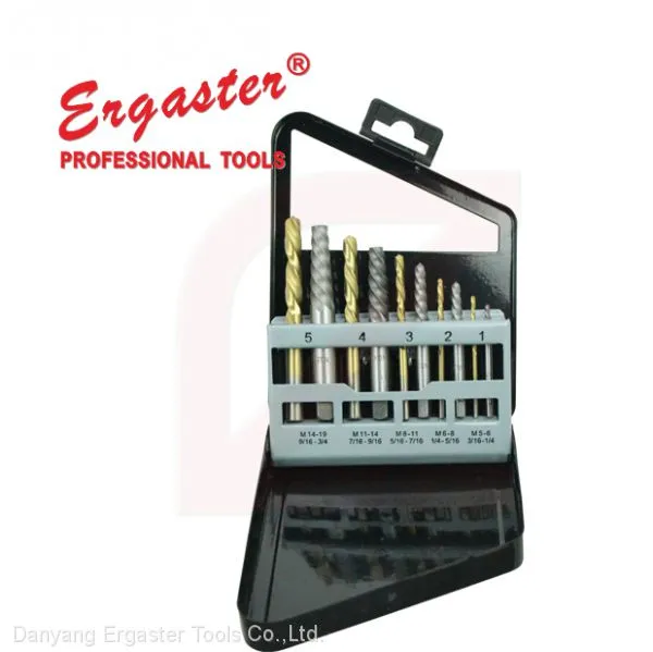 10PCS Leaft Hand Drill Bits & Broken Bolts Removers Saca Parafusos Set in Metal Box photo-2