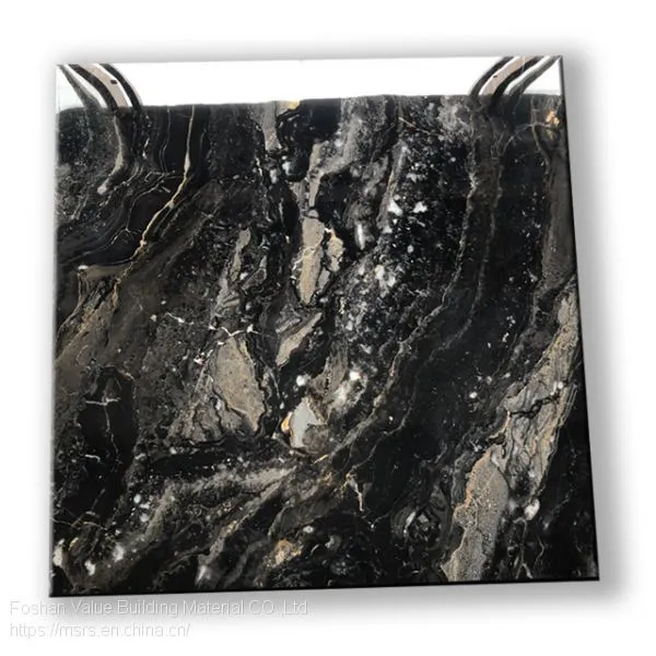 High Quality Black Design Marble Flooring 800x800 Porcelain Full Polished Glazed Tiles