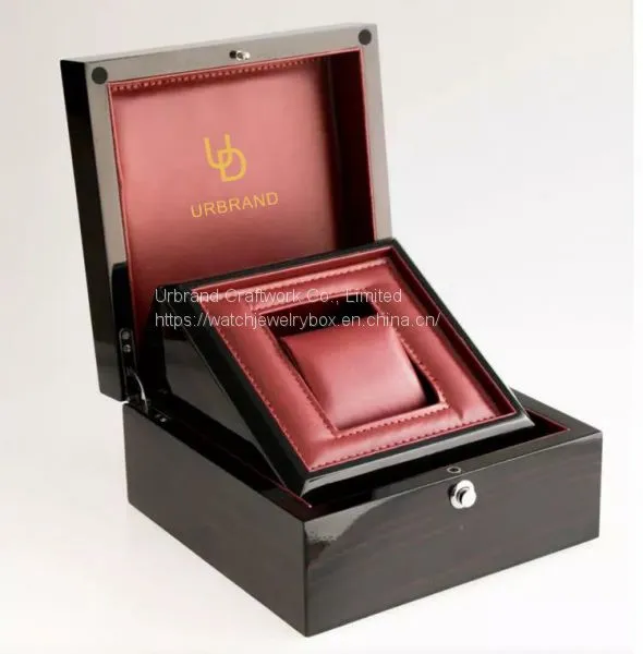 Personalized Luxury Piano Black Lacquer Finish Wooden Watch Box for Men photo-3