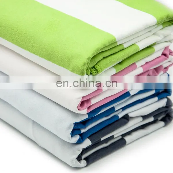 Double Side Striped Printed Customized Weight Size Microfiber Towel for Beach Outside photo-4
