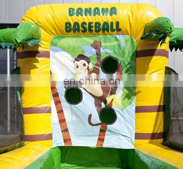 Jungle Themed Inflatable Carnival Game Set Big Mouth Baseball Basketball Hoverball Games For Events photo-6