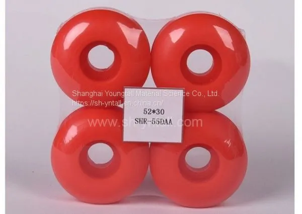 pu Wheels for Skate Board 52*30 Red Polyurethane Wheels for Skateboard Red pu Pulley for Skateboard photo-5