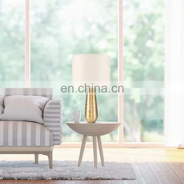 Novel Indoor Lighting Custom Luxury Gold Ceramic Base Office Modern Table Lamps for Reading Study photo-5