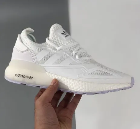 Adidas Originals ZX 2K Boost in White/Black For Sale photo-2