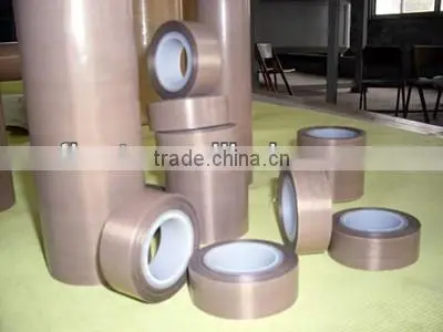 Brown PTFE Coated Fiberglass Ahesive Tape With ROHS Certified photo-2