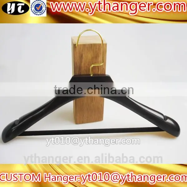 YY0539 Vintage Wooden Top Hanger With Trousers Bar Wood Coat Hanger photo-3