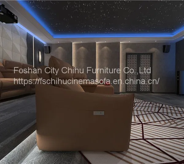 Amazon Supplier Hot Selling Leisure Adjustable Top Grain Leather Electric Private Cinema Recliner Home Theater Sofa photo-4