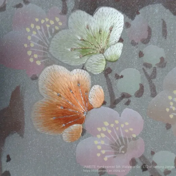 Hand Embroidered Wallpaper