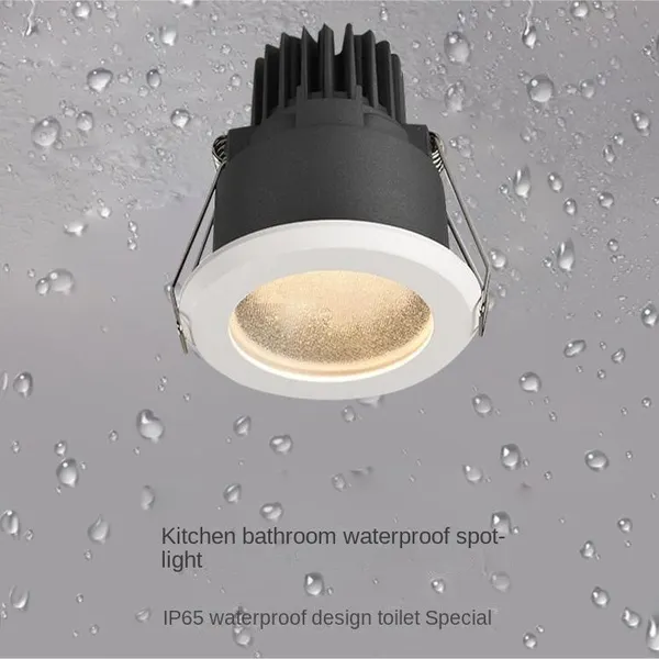 Водонепроницаемый прожектор LED, встраиваемый, для кухни, ванной комнаты, душевой комнаты; люминесцентная трубка потолочного типа с защитой от тумана и бликов, класс защиты IP65