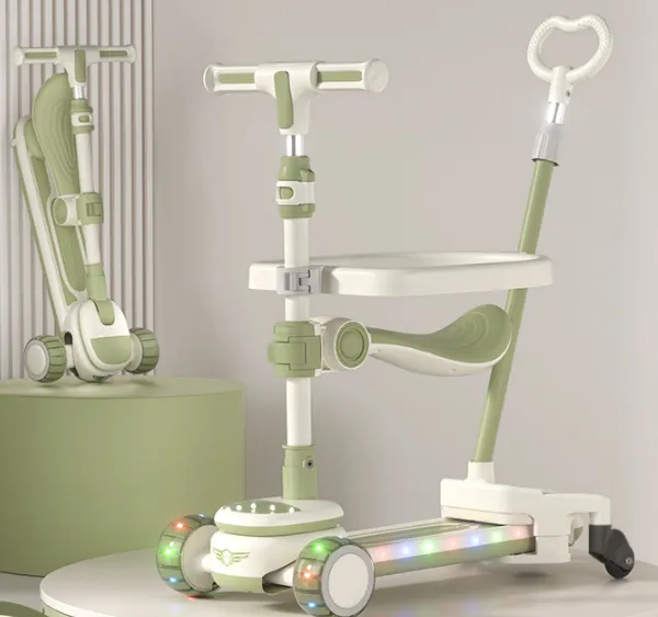 New Children's Scooter, Can Ride and Fold, 2-12 Years Old With Music Baby Five in One yo yo Scooter（Wechat:13510231336） photo-4
