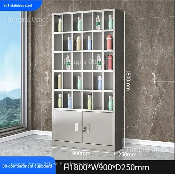 Water Bottle Rack | Stainless Steel Cup Storage Unit With Anti-Collision Rubber | for Gym Locker Room photo-2