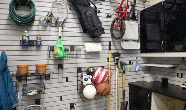 Durable Garage Wall Slatwall Pvc Storage Wall Tool Organizer Heavy Duty PVC Slatwall Panel for Garage System photo-6