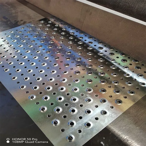 Safety Grating Walkway Anti-slip Perforated Metal Plate, with Fish Eye Holes, Cut, Welded, and Bending
