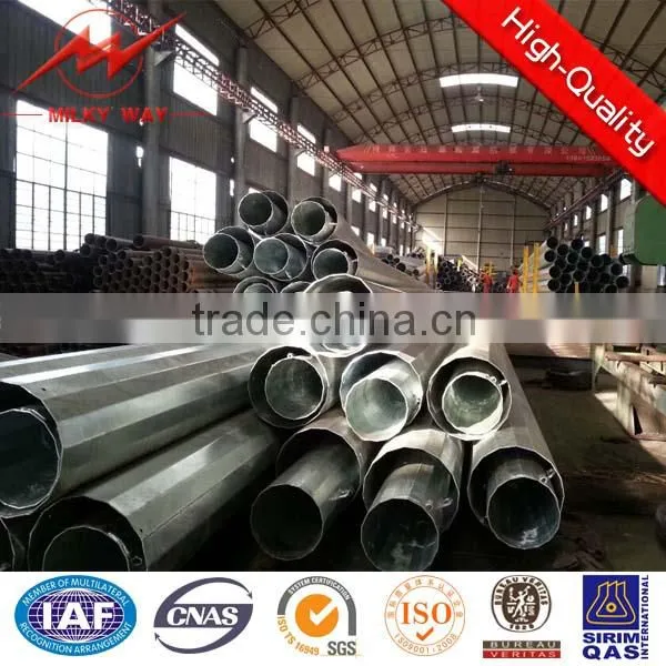 40FT NEA 3mm Thickness Galvanized Steel Electric Pole photo-4