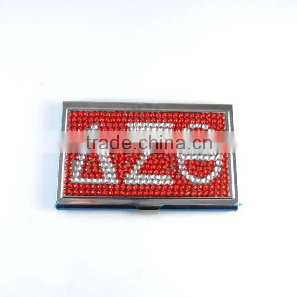 Rhinestone Business Card Holder Case Metal ZETA PHI BETA Business Card Holder Case Quality Choice photo-5