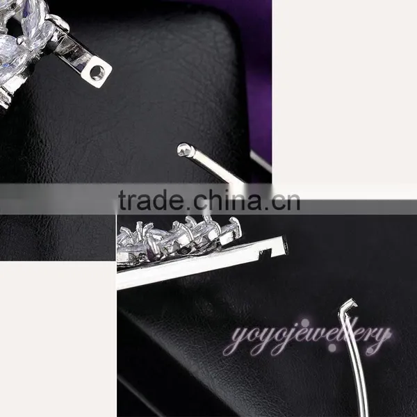 Wholesale Mexican Jewelry Zircon Flower Gold Plated Bangle Bracelet photo-4