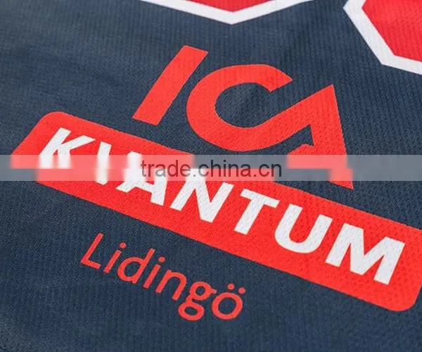 Polyester Cotton Fluorescent Nice Contrast Color Sublimation t Shirt Hockey photo-6