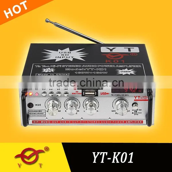 Small Amp Stereo Car Woofer With Amplifier Player YT-K01 photo-2