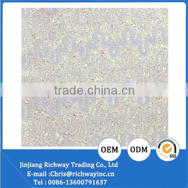 Fashion Glitter Chiffon Embroidery Fabric