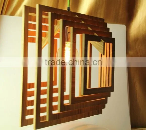 Decorative wooden pendant light