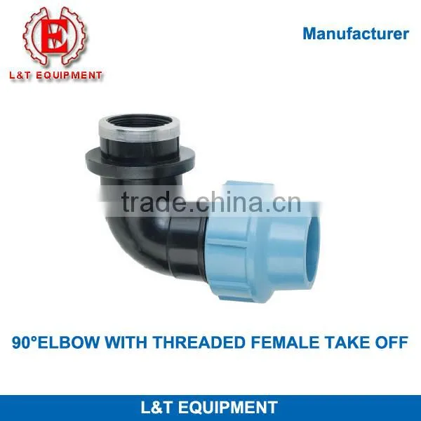 PP 90 Degree Elbow With Threaded Female Take Off
