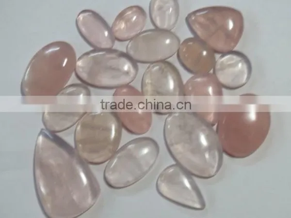 BRAZILIAN Rose Quartz Gemstone Flatback Loose Semi Precious Stone Cabochons photo-2