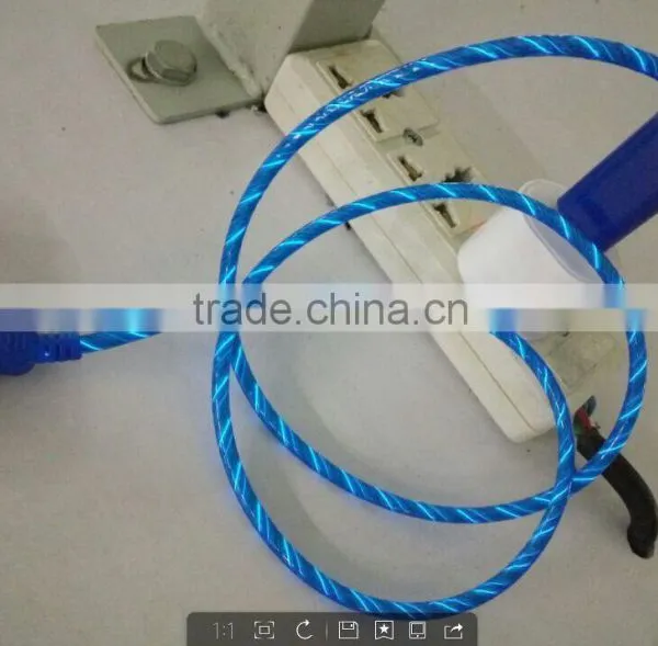 Light Moving LED Light Flowing Current Smartphone Charger Data Cable photo-2