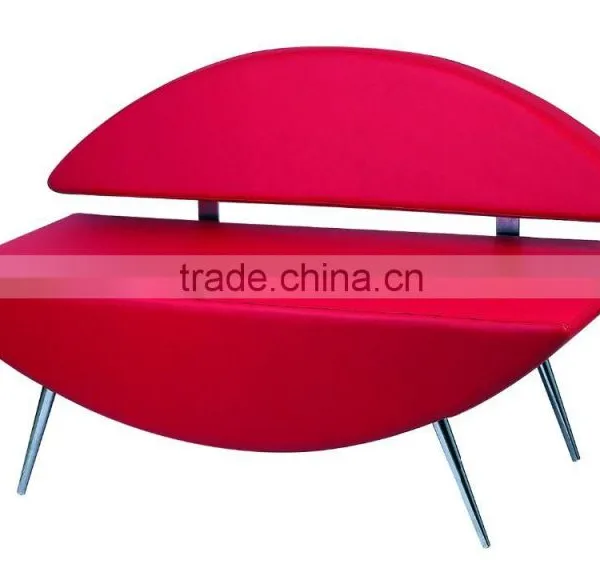 2015 Red 3-seater Waiting Chair for Salon