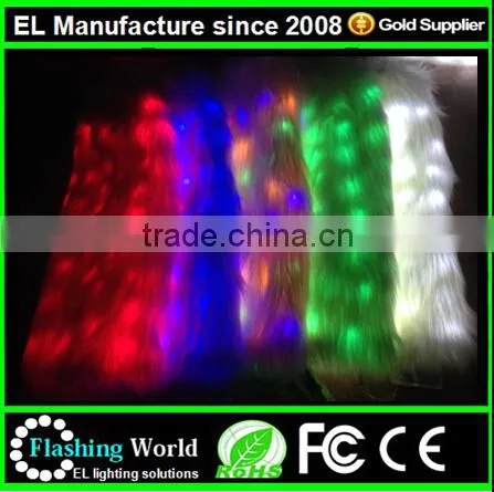 Light Up White LED Furry Leg Warmers - Rave Costume Fluffies LED Fluffies photo-5