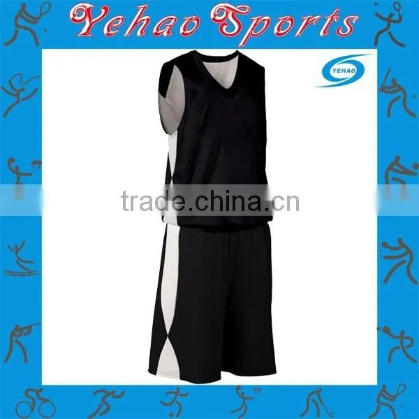 Red White Basketball Jersey Uniform With Black Name and Number photo-2