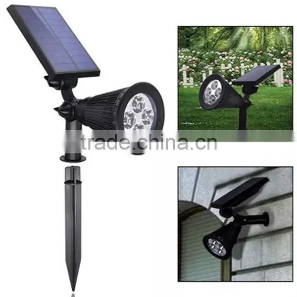 High Lumen 2-in-1 Solar Powered Outside Solar Spotlight With Lithium Battery Quality Choice