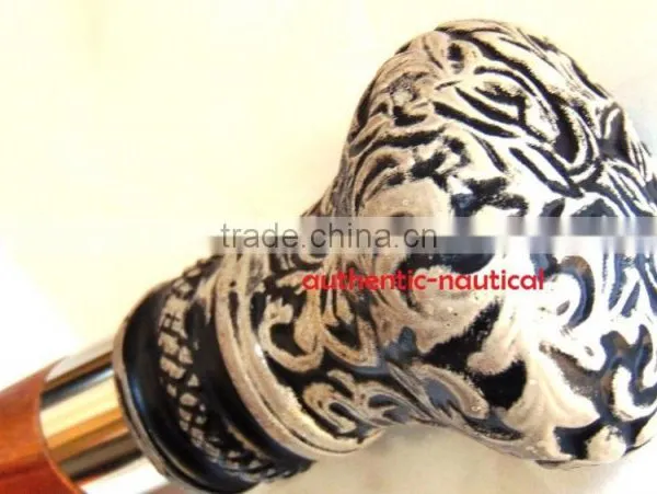 BEAUTIFUL BLACK & WHITE FINISHING WALKING CANES-DESIGNER WALKING CANES-HOME DECOR WALKING CANES- Wk1169 photo-3