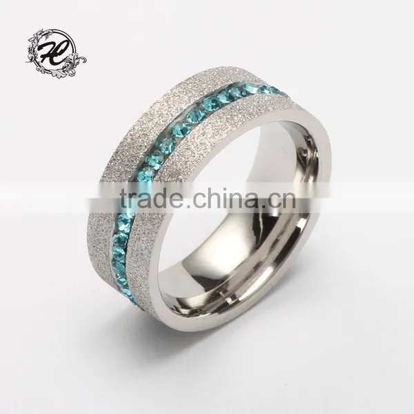 Titanium 316l Stainless Steel Engagement Rings With Stones Brushed Stainless Steel Wedding Ring Quality Choice photo-2