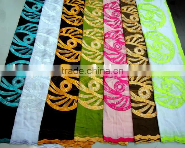 African Muslim Scarf for Women/embroidered Silk Scarf/shawl Scarf photo-2