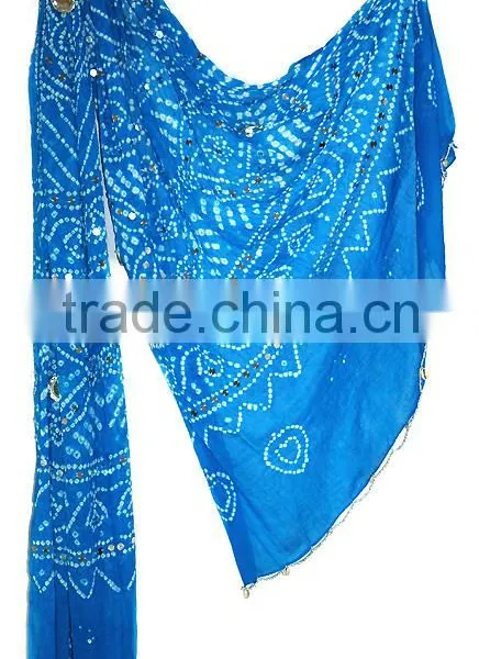 Indian Cotton Bandhej Stole/Dupattas Buy Online photo-3