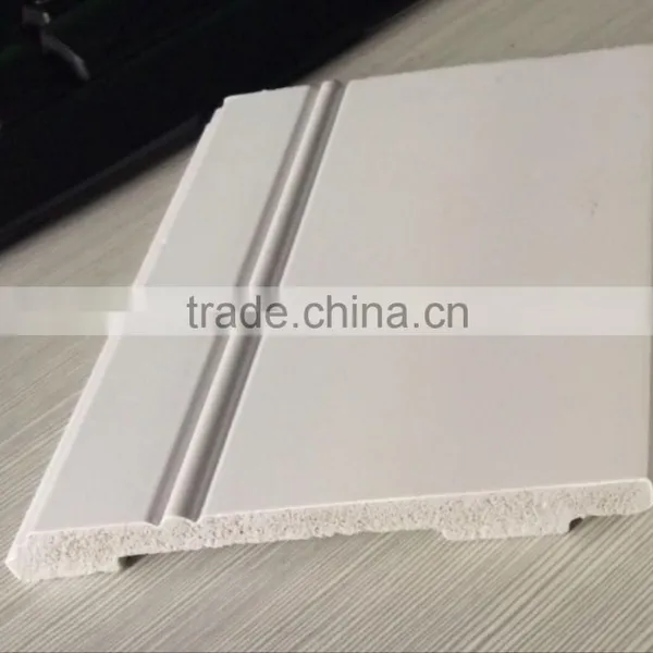 Regular Painted Very White High Quality Skirting Board PVC Flooring PU Baseoard Fire Proof Polyurethane Skirting Board